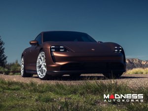 Porsche Taycan Custom Wheels - HFX-1 by Vossen - Satin Silver